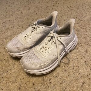 Hoka One One White Running Shoes